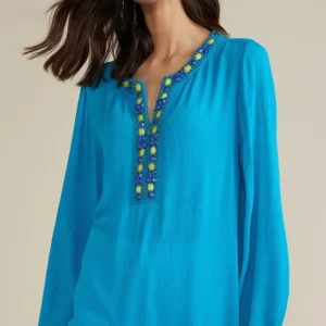 Soft Surroundings Nellie Gauze Tunic- Tops