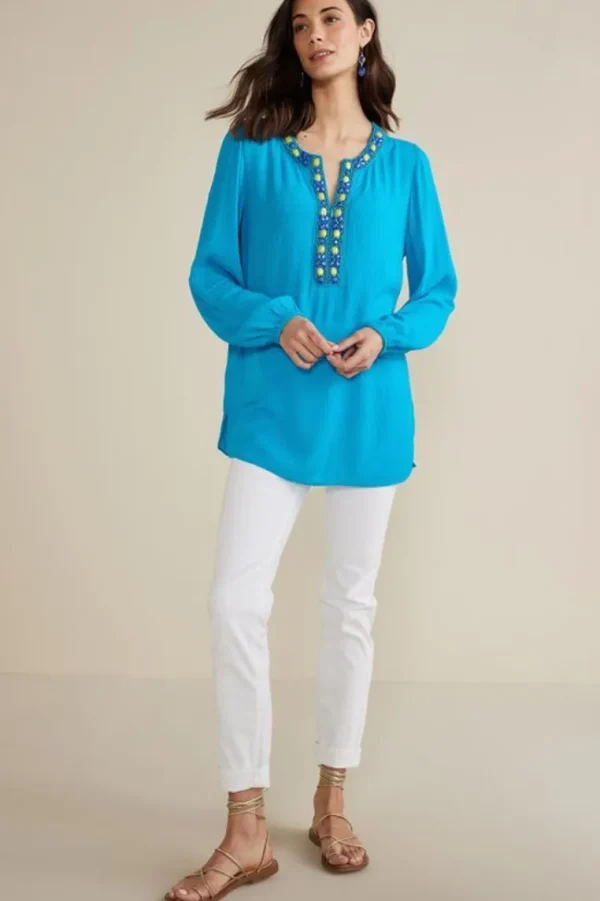 Soft Surroundings Nellie Gauze Tunic- Tops