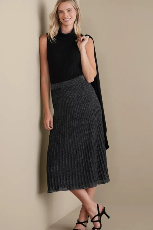 Soft Surroundings Nisha Knit Pleated Skirt- Skirts