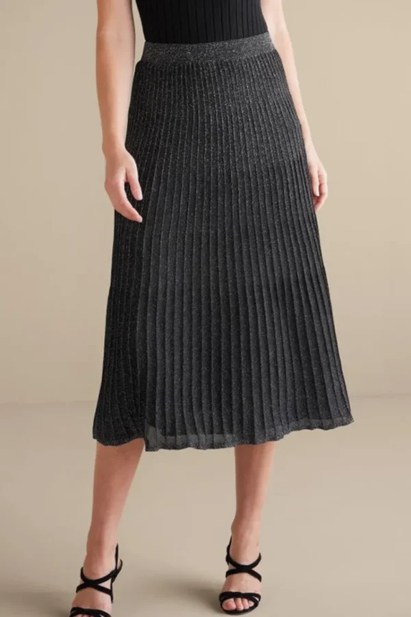 Soft Surroundings Nisha Knit Pleated Skirt- Skirts