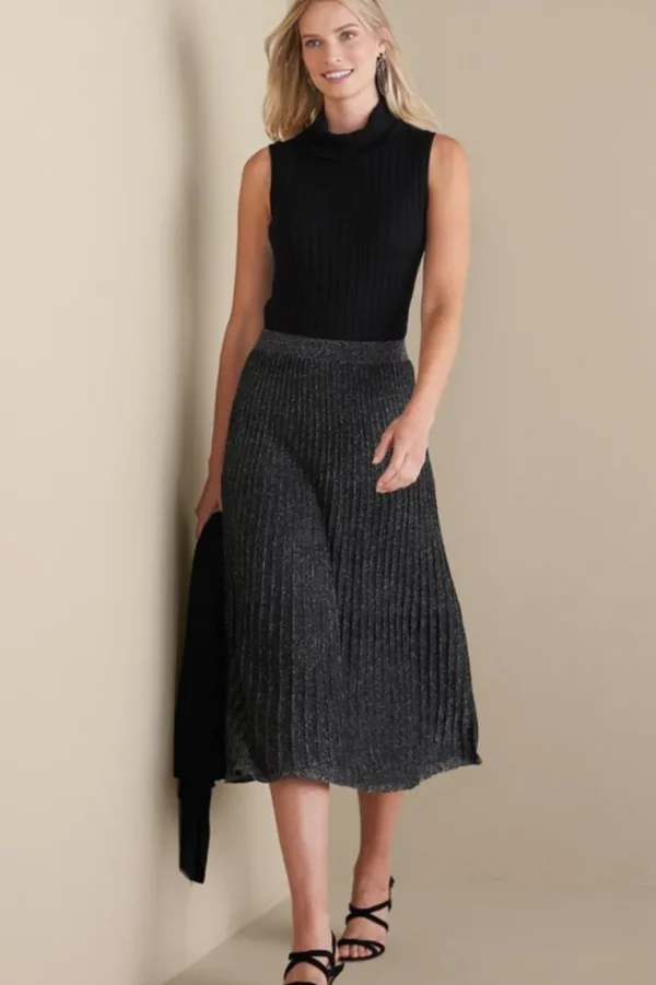 Soft Surroundings Nisha Knit Pleated Skirt- Skirts