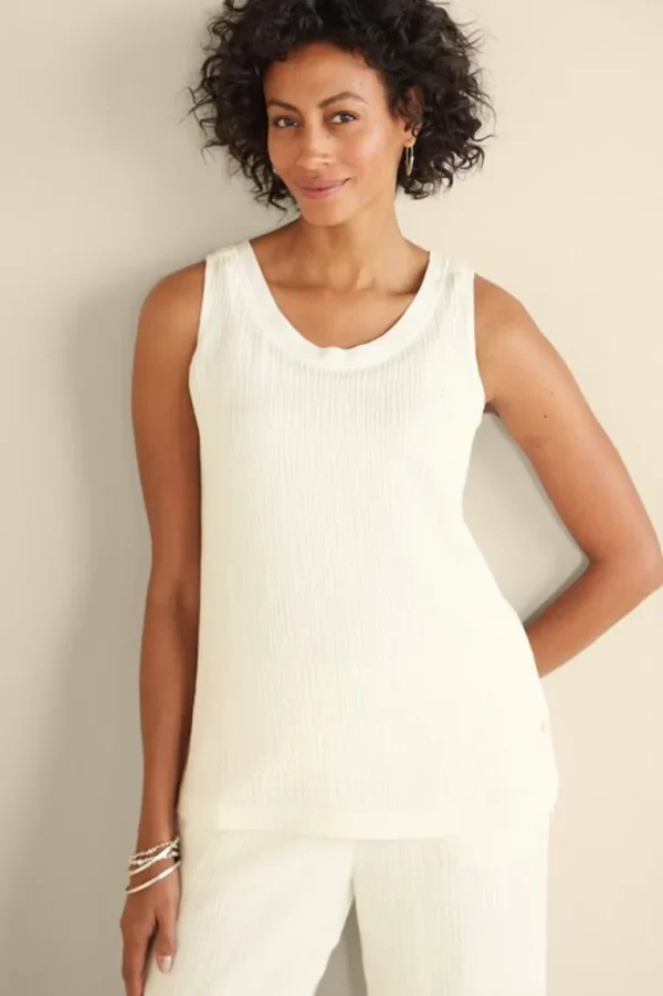 Soft Surroundings Oceo Gauze Tank- Tops