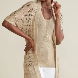 Soft Surroundings Opaline Shimmer Cardigan- Tops | Sweaters & Cardigans