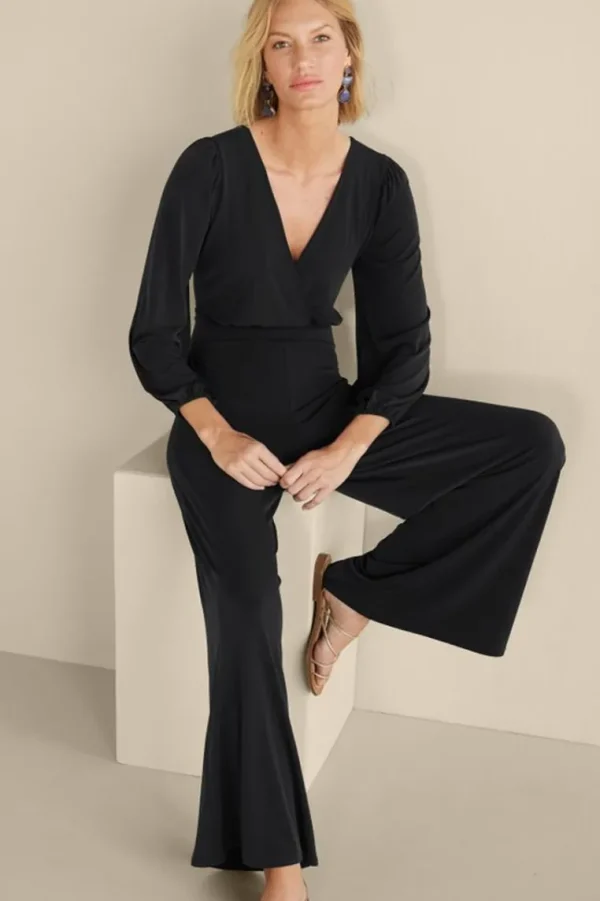 Soft Surroundings Penelope Long Sleeve Jumpsuit- Dresses | Jumpsuits