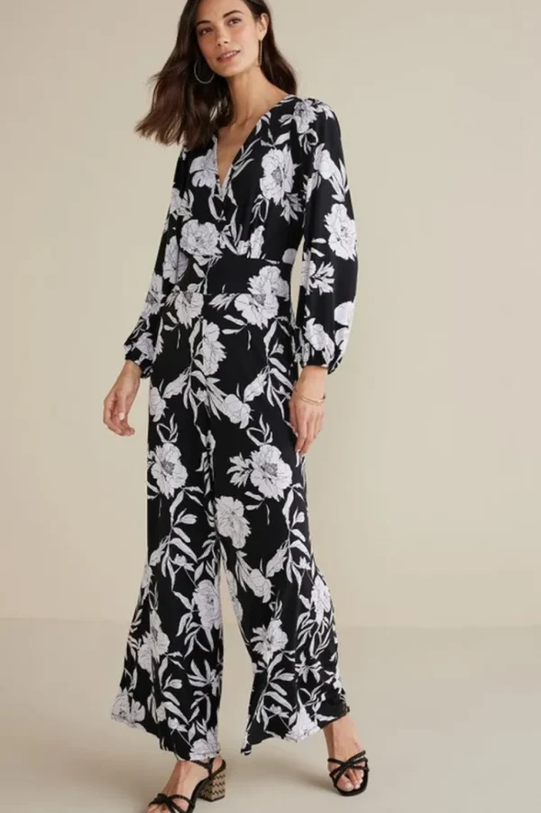 Soft Surroundings Penelope Long Sleeve Jumpsuit- Dresses | Jumpsuits