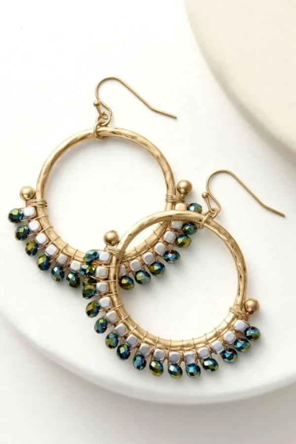 Soft Surroundings Phoebe Beads Hoop Earrings- Jewelry | Earrings