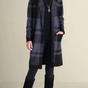 Soft Surroundings Posh Plaid Cardigan- Sweaters & Cardigans