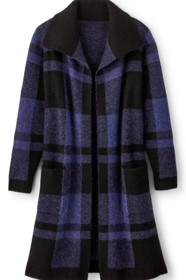 Soft Surroundings Posh Plaid Cardigan- Sweaters & Cardigans