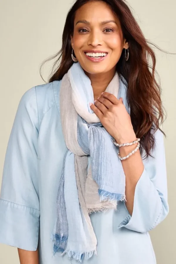 Soft Surroundings Raia Stripe Scarf- Scarves & Wraps