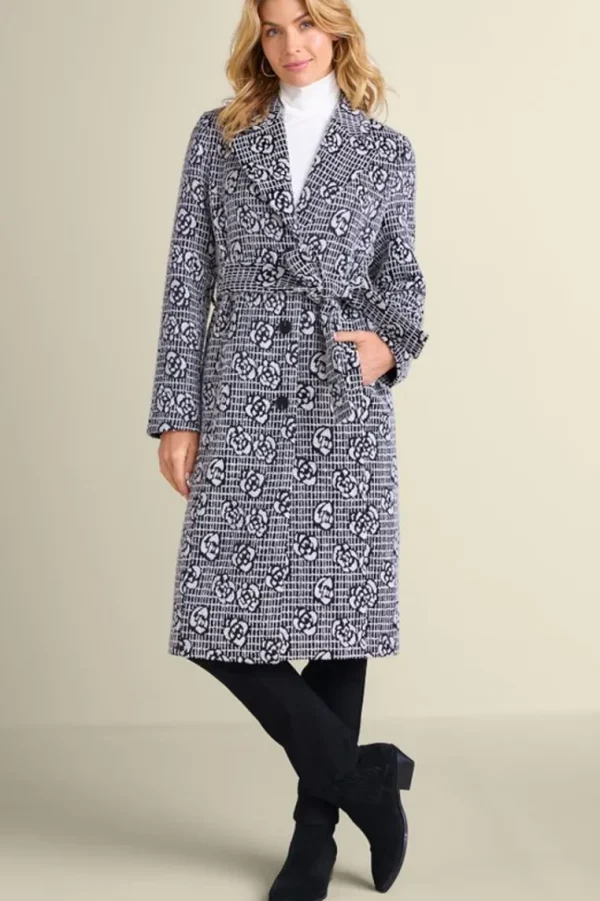 Soft Surroundings Rami Jacquard Coat- Jackets & Coats