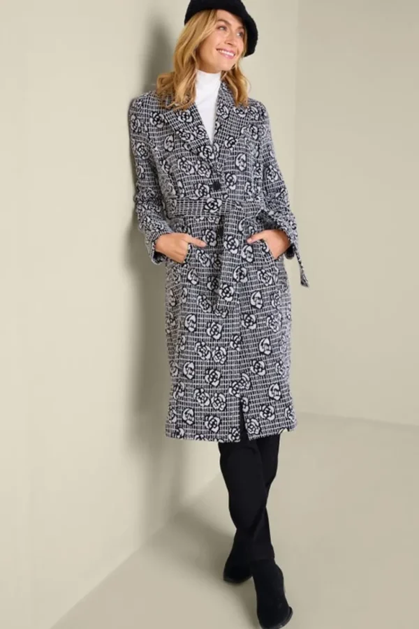 Soft Surroundings Rami Jacquard Coat- Jackets & Coats