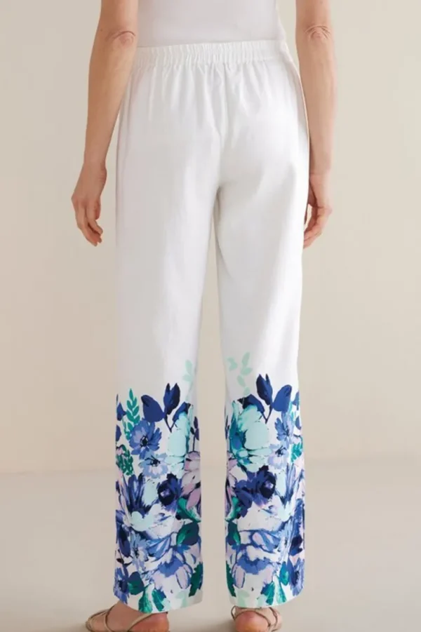 Soft Surroundings Ronna Linen Blend Wide Leg Pants- Pants