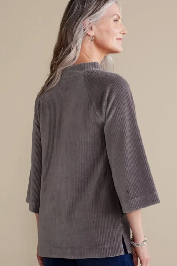 Soft Surroundings Samina Corduroy Pullover- Tops