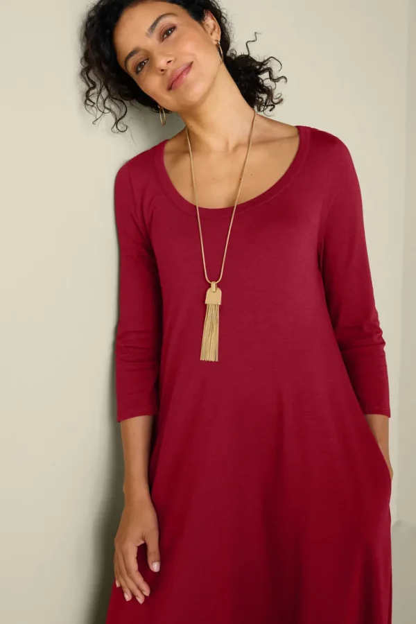 Soft Surroundings Santiago 3/4 Sleeve Dress- Dresses