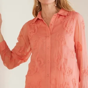 Soft Surroundings Savannah Embellished Tunic- Tops