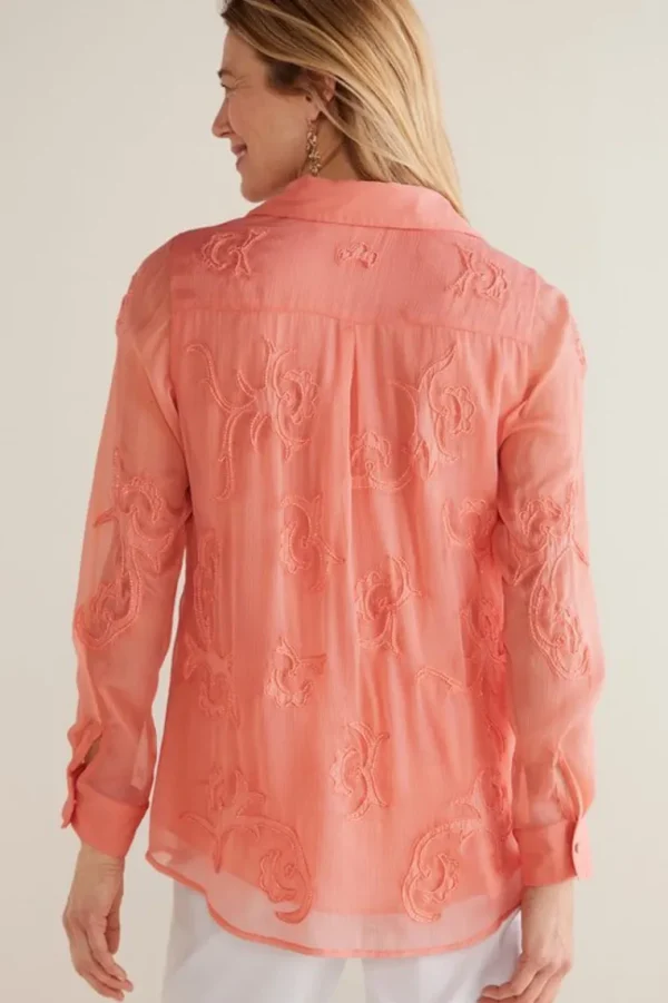 Soft Surroundings Savannah Embellished Tunic- Tops