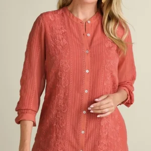 Soft Surroundings Serafine Embroidered Tunic- Tops