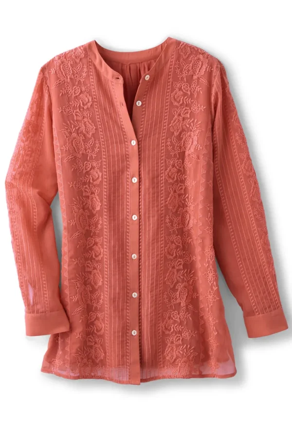 Soft Surroundings Serafine Embroidered Tunic- Tops