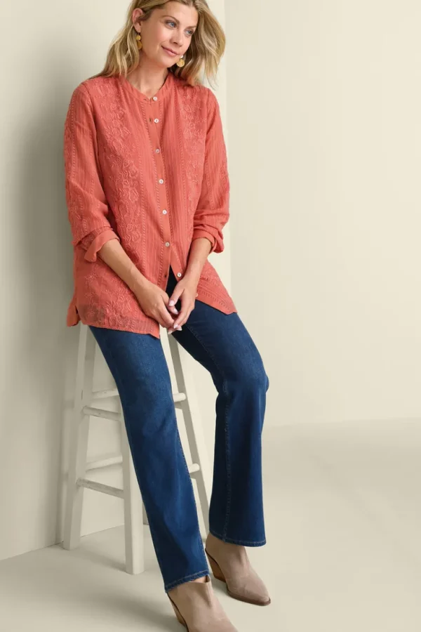 Soft Surroundings Serafine Embroidered Tunic- Tops