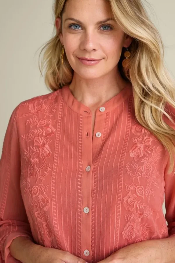 Soft Surroundings Serafine Embroidered Tunic- Tops