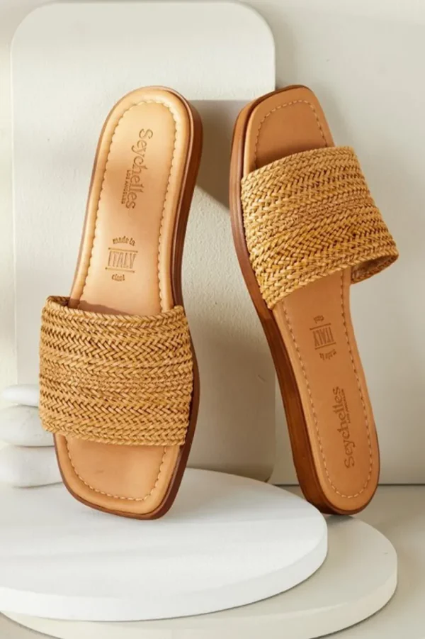 Soft Surroundings Seychelles Palms Perfection Woven Slide- Shoes