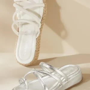 Soft Surroundings Seychelles Rule The World Strappy Slide- Shoes