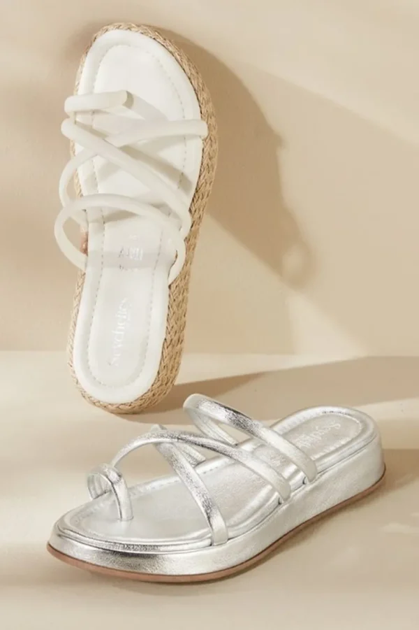 Soft Surroundings Seychelles Rule The World Strappy Slide- Shoes