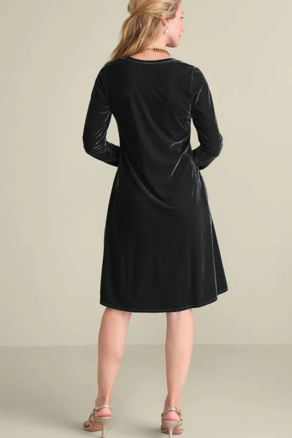 Soft Surroundings Short Santiago Velvet Dress- Dresses