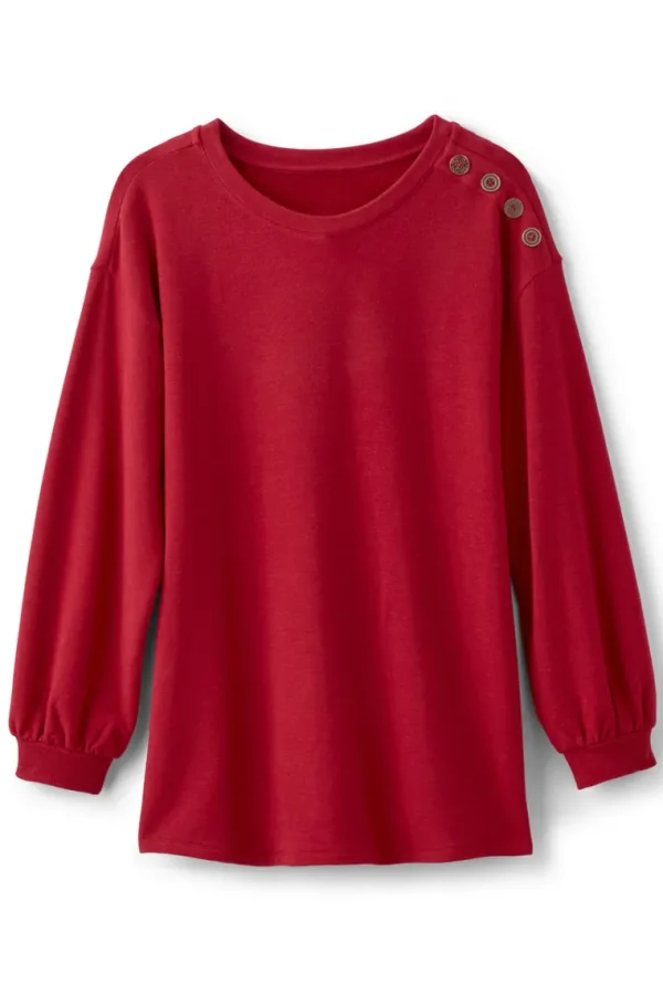 Soft Surroundings Siesta Soft Button Shoulder Tunic- Tops