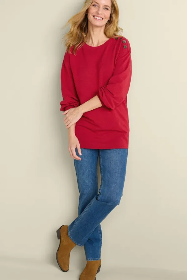 Soft Surroundings Siesta Soft Button Shoulder Tunic- Tops