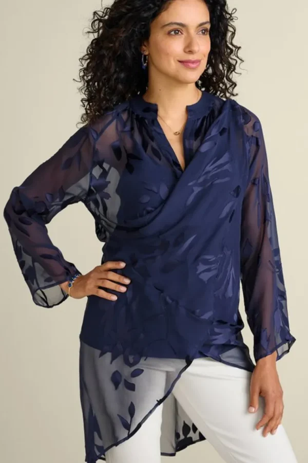 Soft Surroundings Silk Convertible Shirt & Cami- Tops