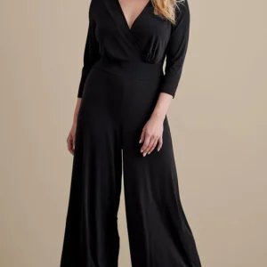 Soft Surroundings 3/4 Sleeve Penelope Jumpsuit- Dresses | Jumpsuits