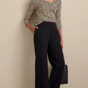 Soft Surroundings Soft Essential Ponte Wide Leg Pants- Pants