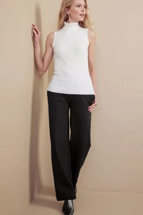 Soft Surroundings Soft Essential Ponte Wide Leg Pants- Pants