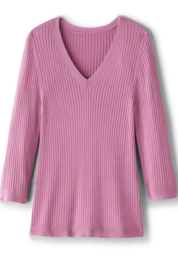 Soft Surroundings Soft Essential Ribbed Linnie Sweater- Sweaters & Cardigans