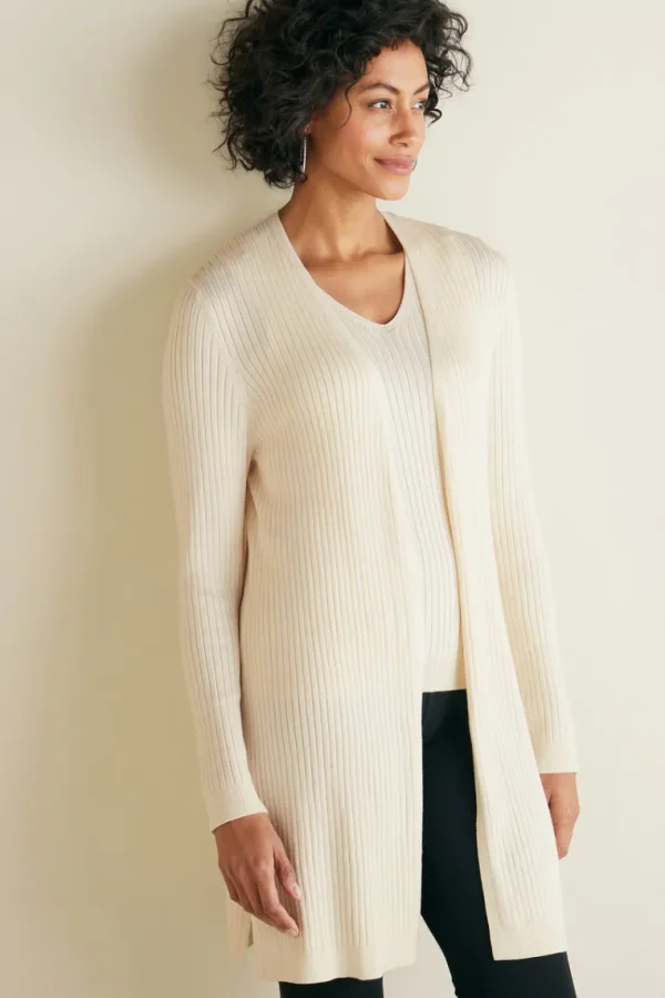 Soft Surroundings Soft Essential Ribbed Long Cardi- Tops | Sweaters & Cardigans