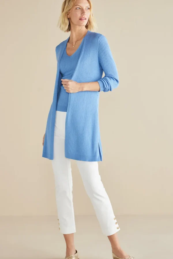 Soft Surroundings Soft Essential Ribbed Long Cardi- Tops | Sweaters & Cardigans