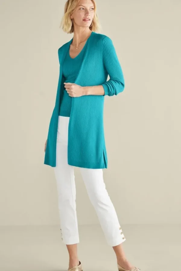 Soft Surroundings Soft Essential Ribbed Long Cardi- Tops | Sweaters & Cardigans