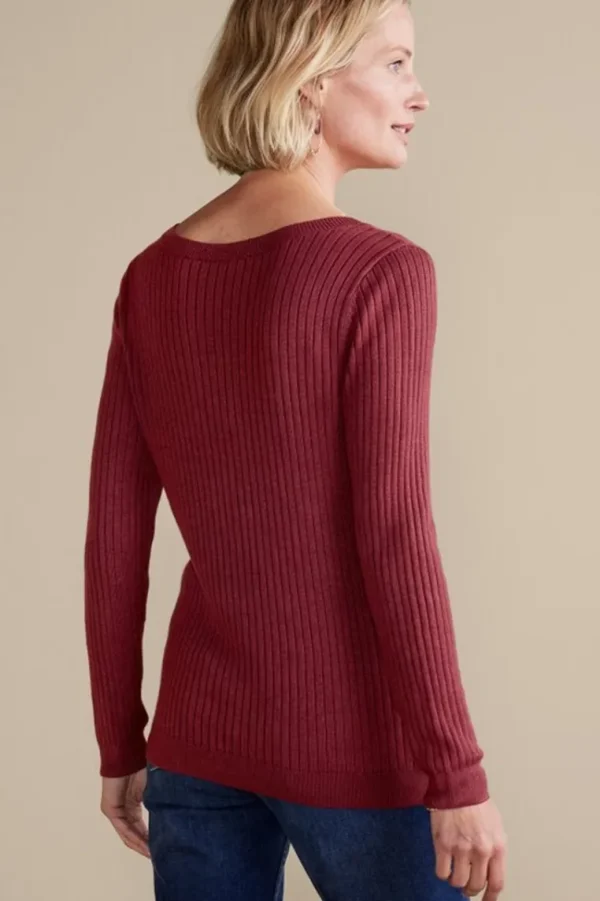 Soft Surroundings Soft Essential Ribbed Pullover Sweater- Tops | Sweaters & Cardigans