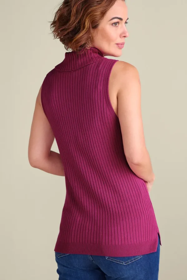 Soft Surroundings Soft Essential Ribbed Turtleneck Tank- Tops | Sweaters & Cardigans