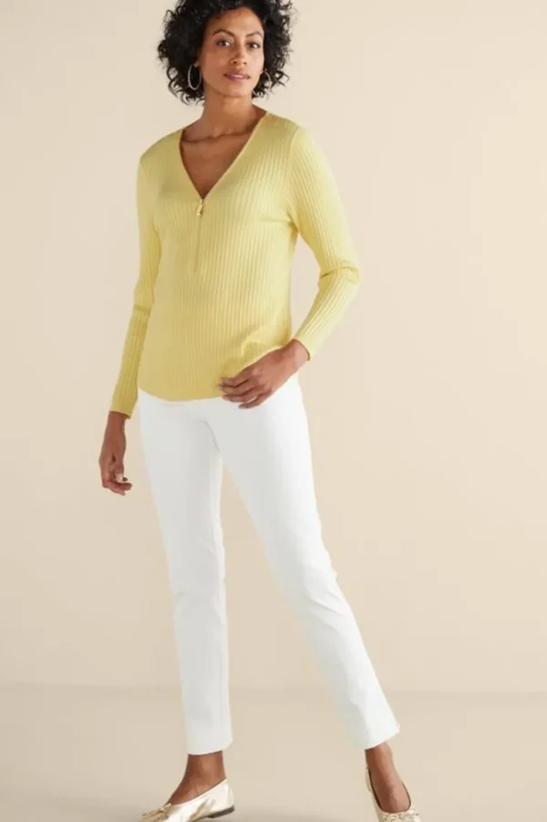 Soft Surroundings Soft Essential Ribbed Valentina Sweater- Tops | Sweaters & Cardigans