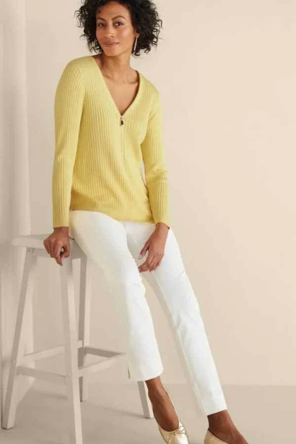 Soft Surroundings Soft Essential Ribbed Valentina Sweater- Tops | Sweaters & Cardigans