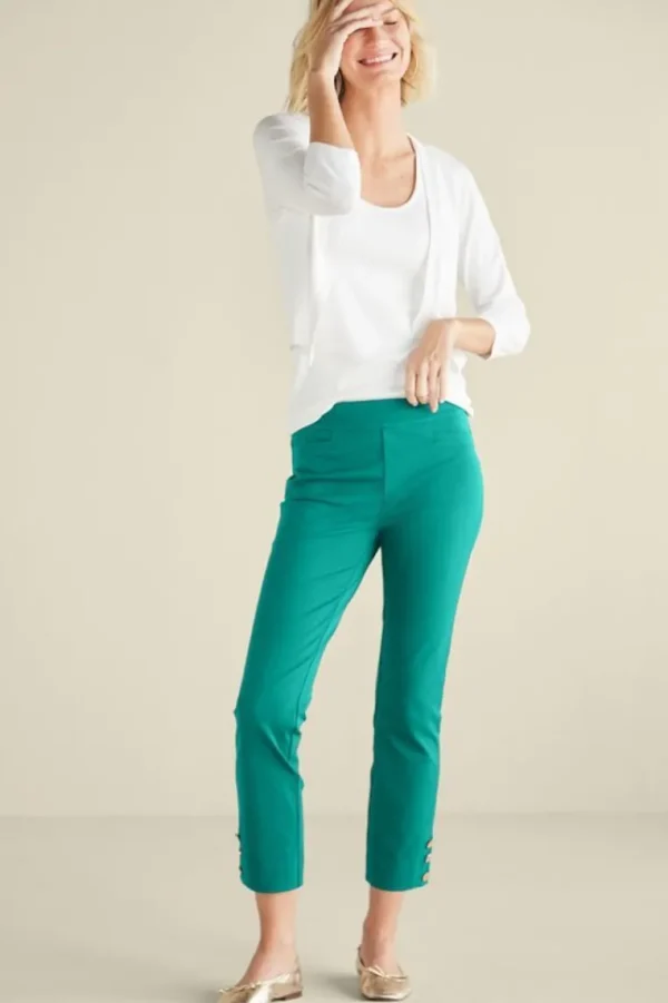 Soft Surroundings Soft Essential Superla Slim Leg Crop Pants- Pants