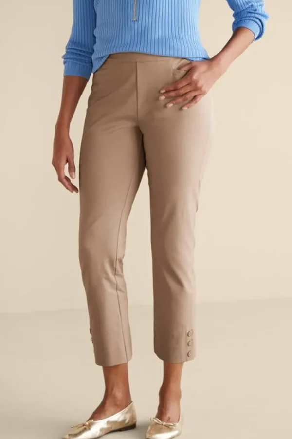 Soft Surroundings Soft Essential Superla Slim Leg Crop Pants- Pants