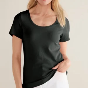 Soft Surroundings Soft Essential Supima Short Sleeve Tee- Tops