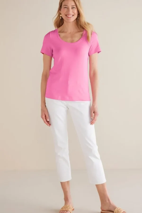 Soft Surroundings Soft Essential Supima Short Sleeve Tee- Tops