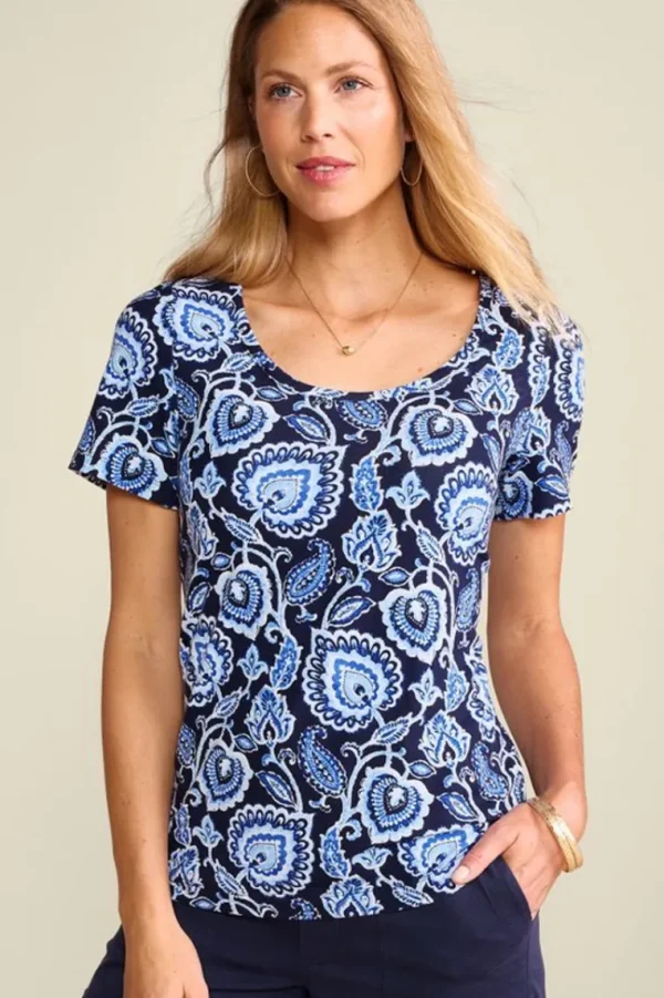 Soft Surroundings Soft Essential Supima Short Sleeve Tee- Tops