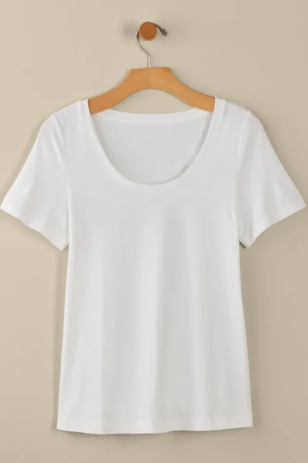 Soft Surroundings Soft Essential Supima Short Sleeve Tee- Tops