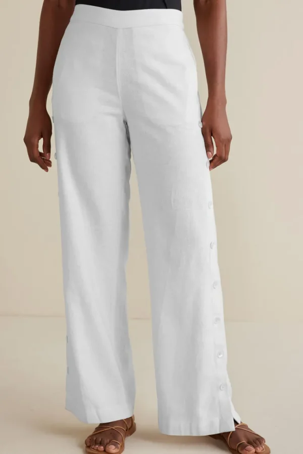 Soft Surroundings Sonoma Linen Blend Wide Leg Pants- Pants