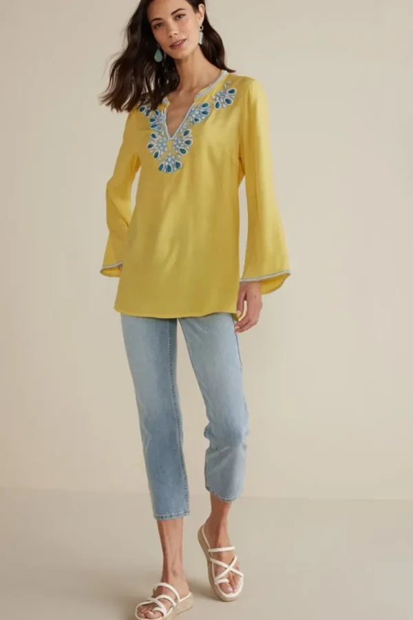 Soft Surroundings Soraya Embellished Tunic- Tops